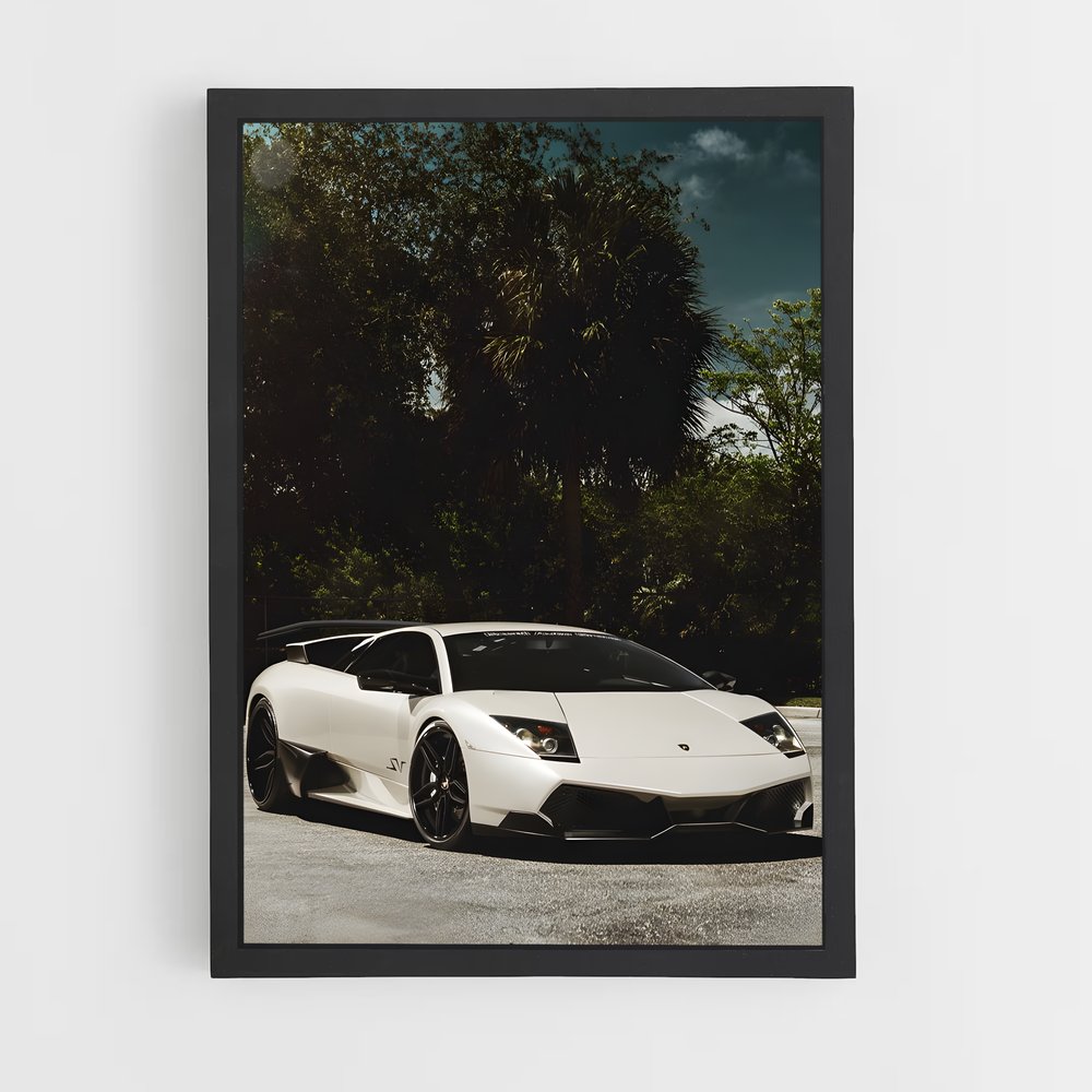 Poster L'Aigle Blanc – affiche Lamborghini (vue 2)